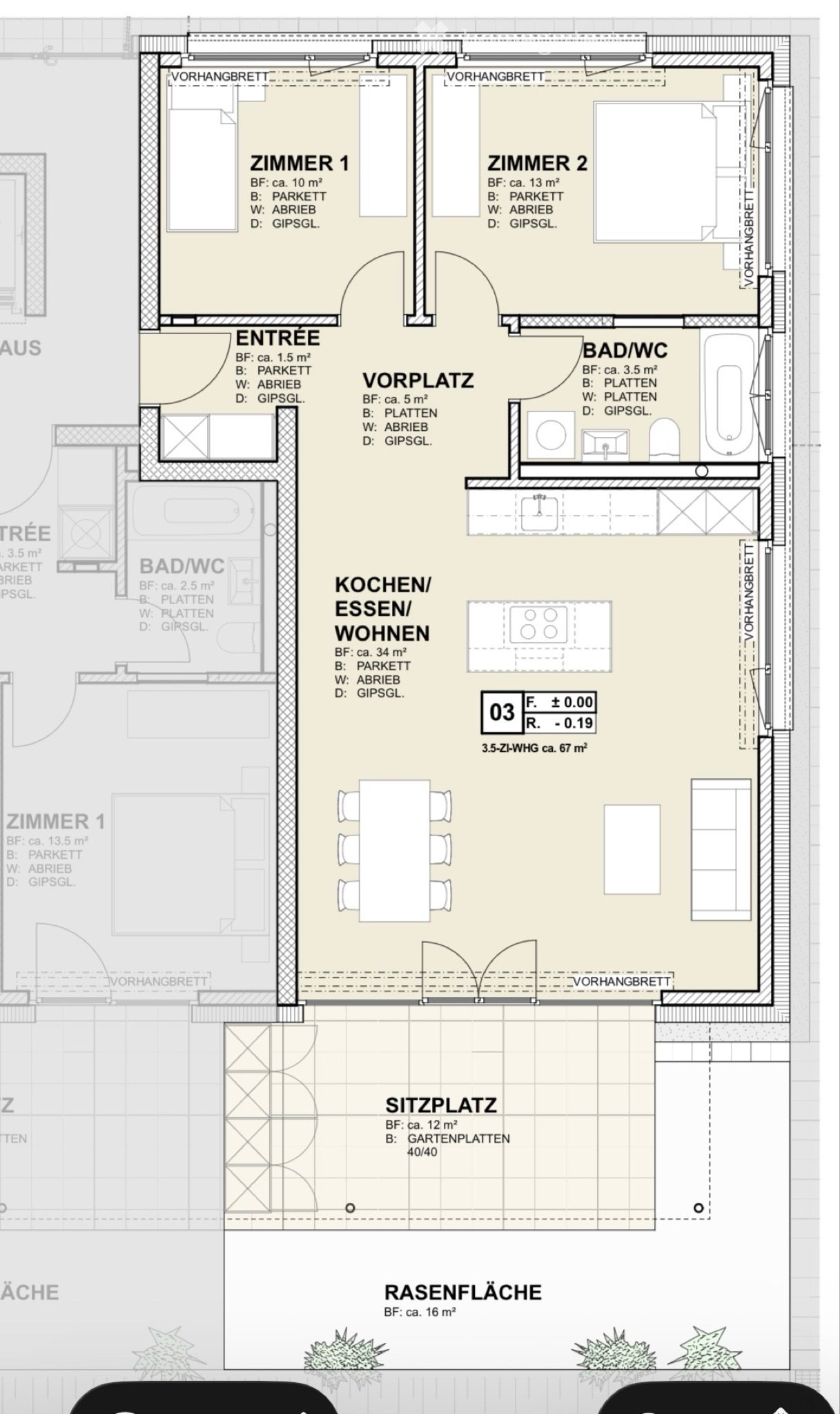 3 rooms apartment, photo 4 of 4