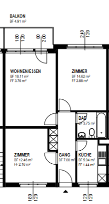 3 rooms apartment, photo 7 of 7