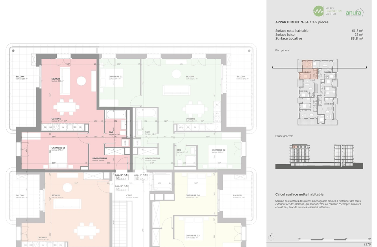 2 ½ rooms apartment