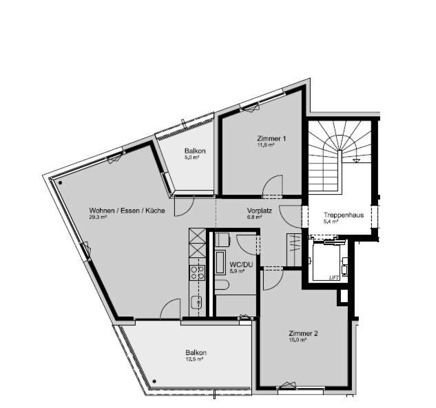 3 ½ rooms apartment