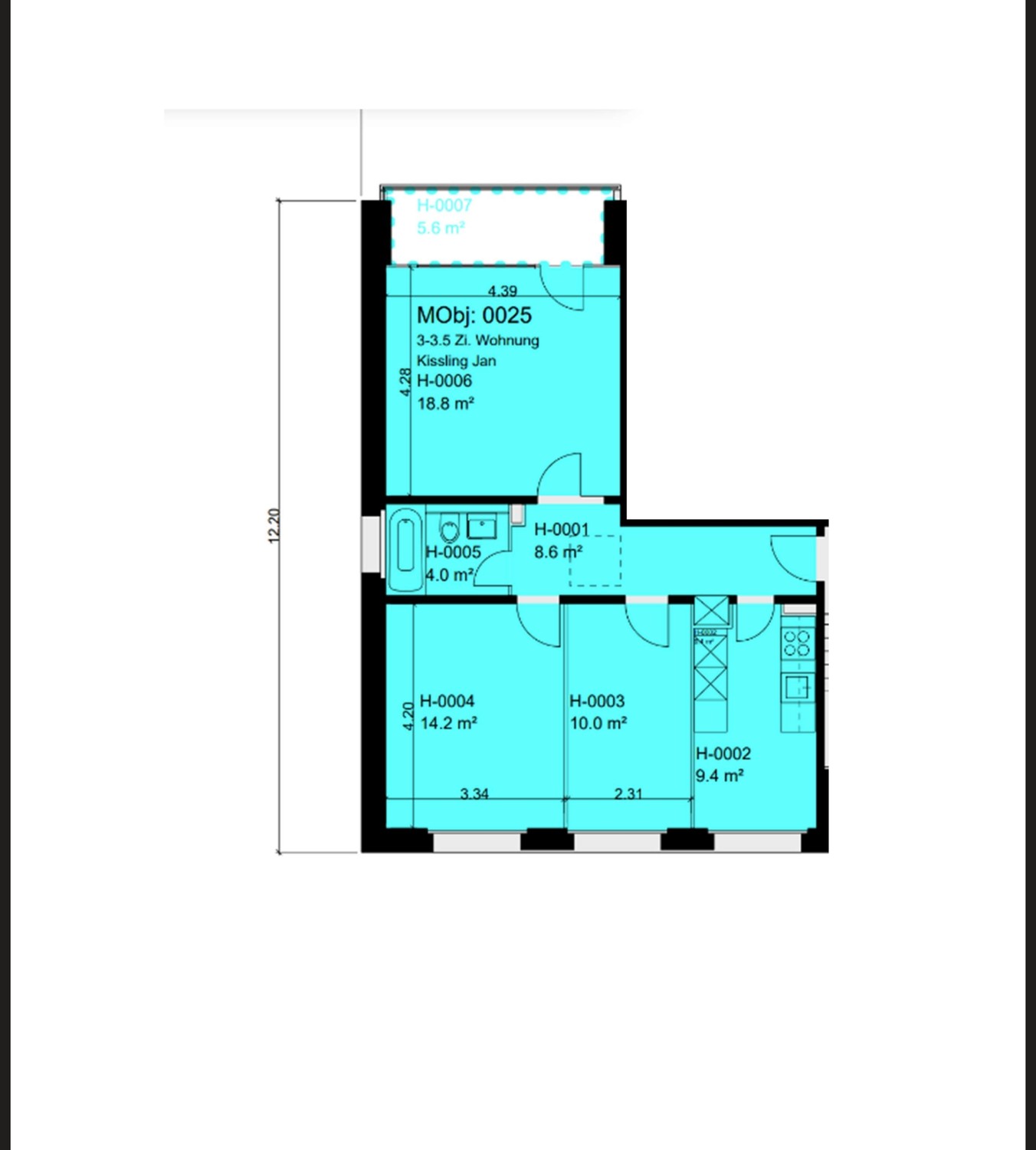 3 rooms apartment, photo 9 of 9