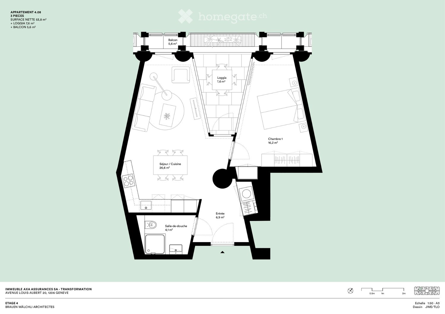 3 rooms apartment, photo 5 of 5