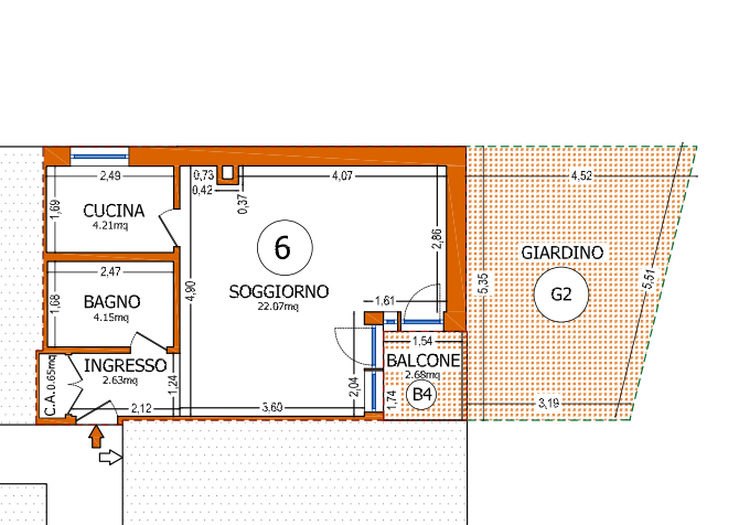 2 ½ rooms apartment