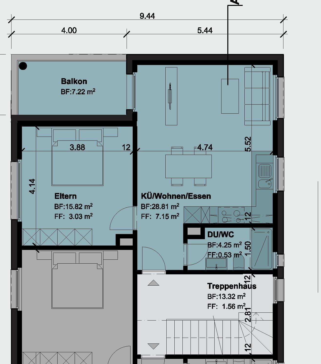 2 ½ rooms apartment
