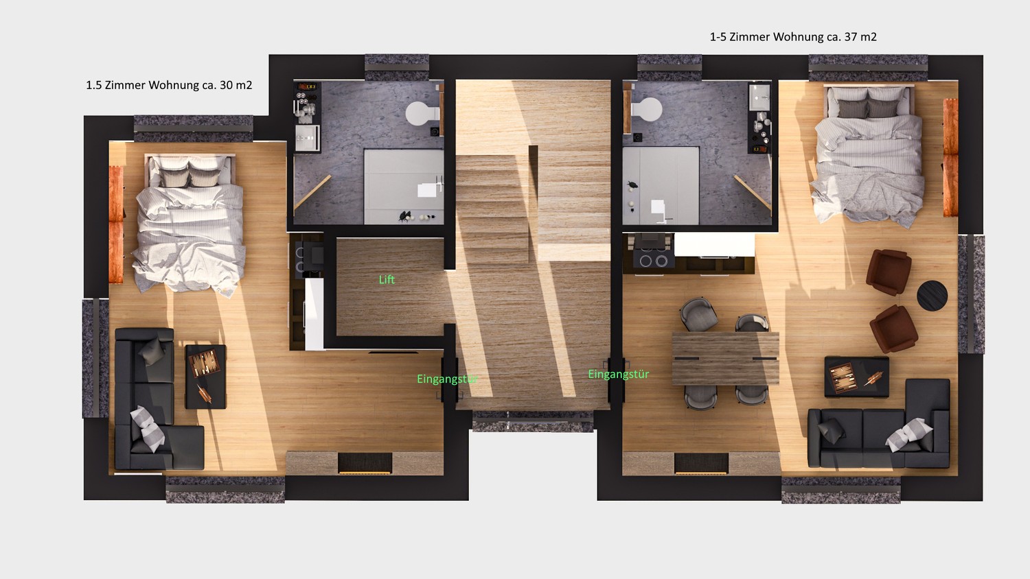 1 ½ pièces appartement