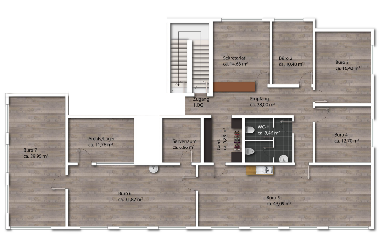 223m² office