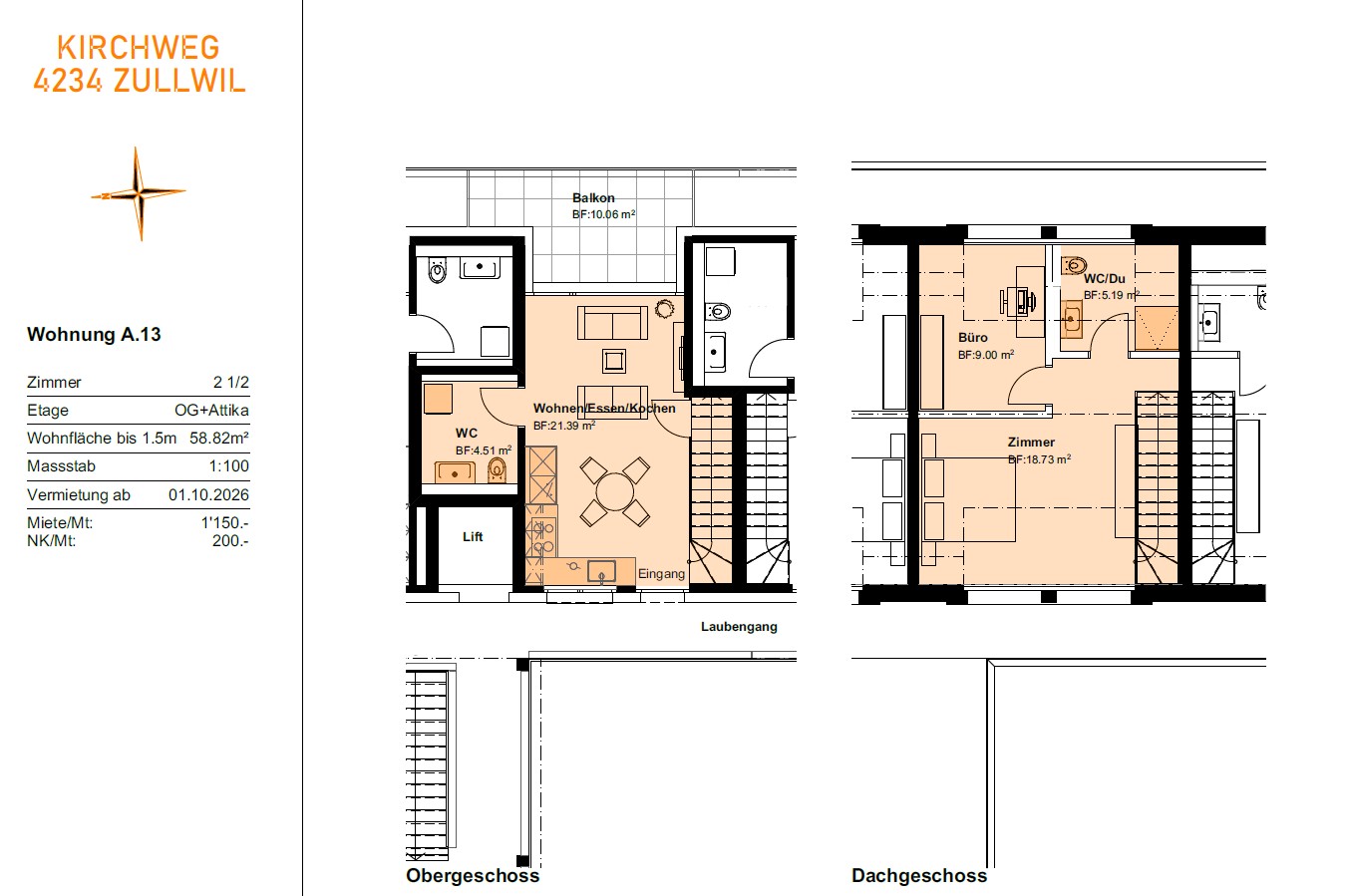 2 ½ rooms apartment