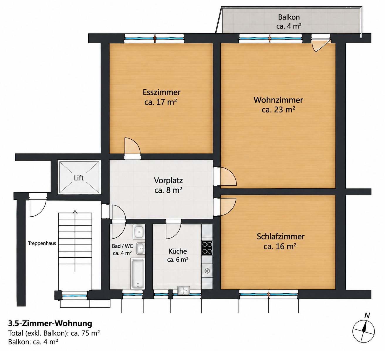 3 ½ rooms apartment, photo 6 of 7