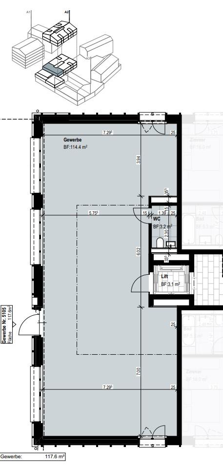 85m² office