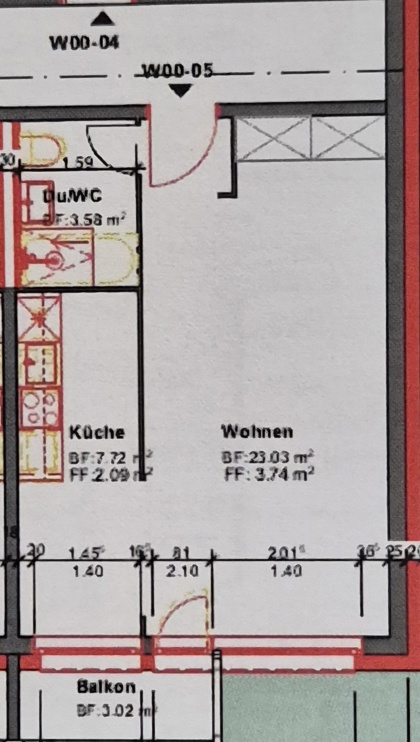 1 ½ rooms apartment