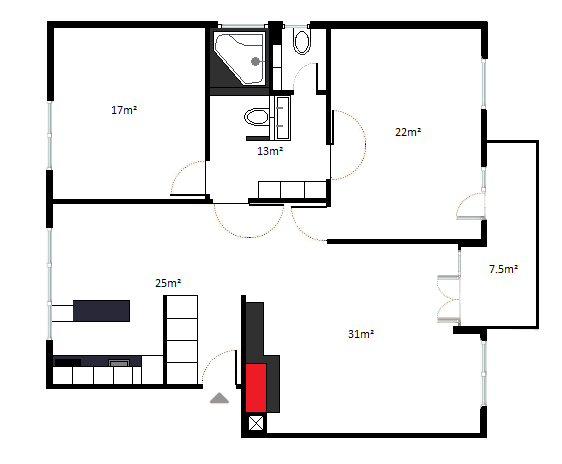 3 ½ rooms apartment, photo 7 sur 7