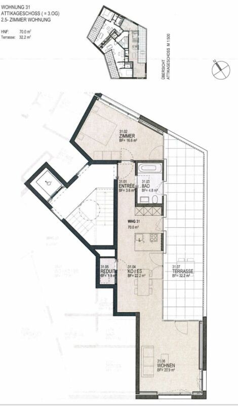 2 ½ rooms apartment