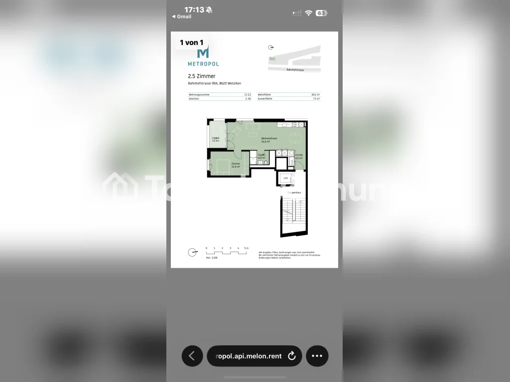 2 ½ rooms apartment