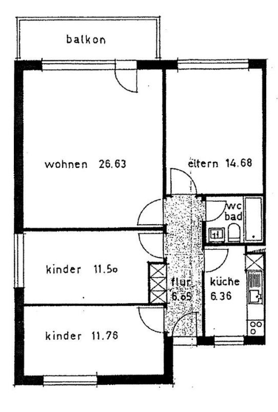 4 pièces appartement