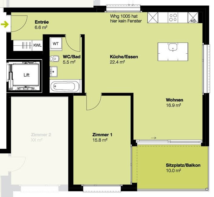2 ½ rooms apartment, photo 7 of 7