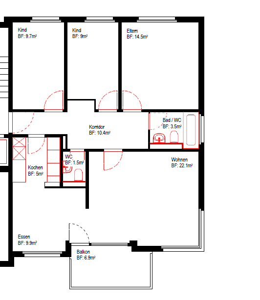 Appartamento di 4 ½ rooms, foto 7 di 7