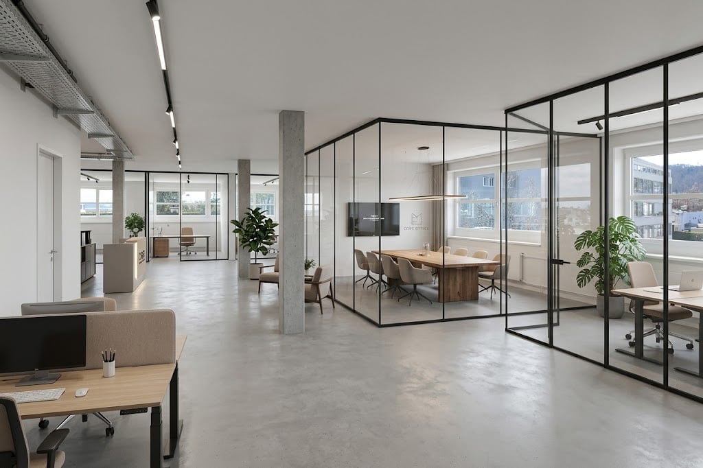 608m² office