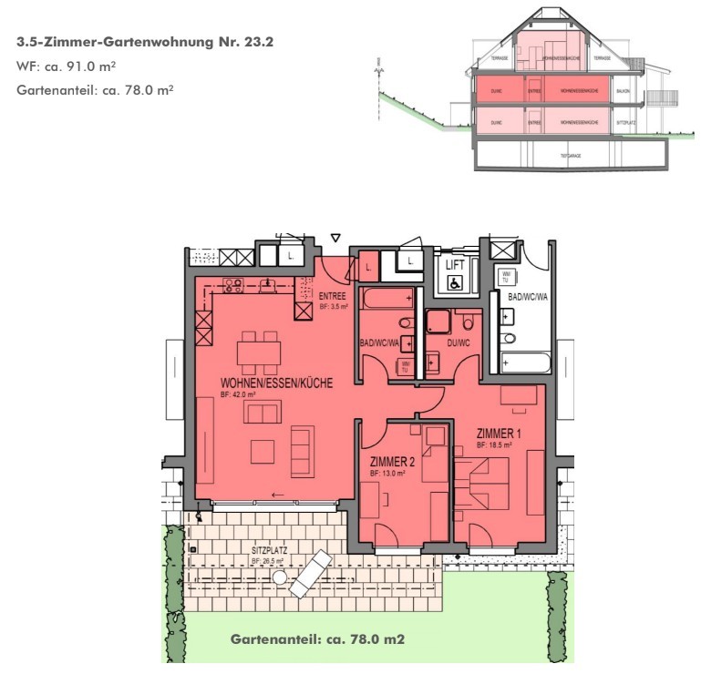 Appartement de 3 ½ pièces