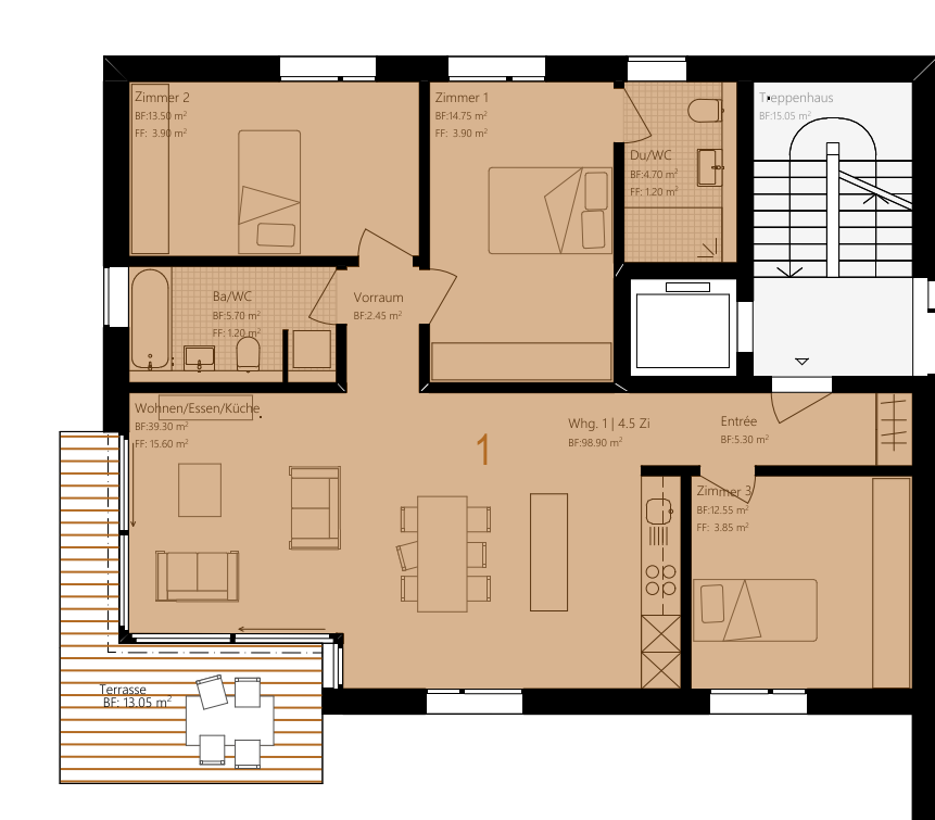 4 ½ rooms apartment, photo 8 of 9