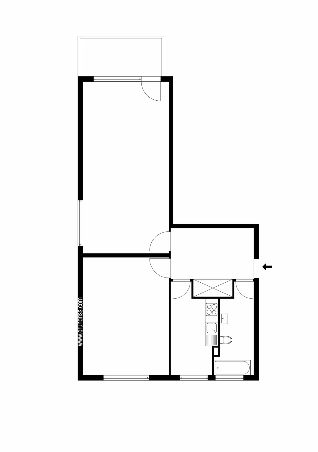 Appartamento di 2 ½ locali