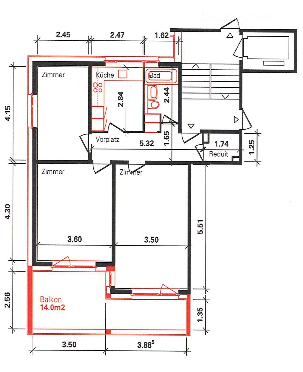 3 rooms apartment, photo 1 of 5