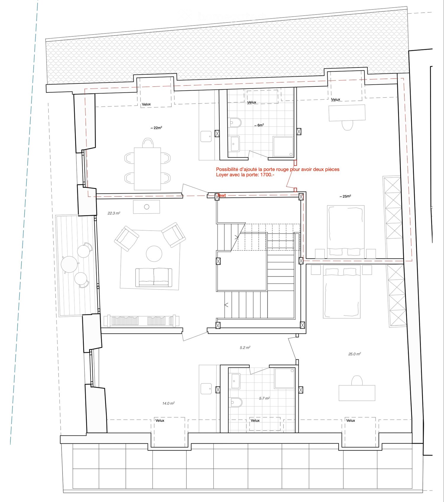 3 rooms apartment