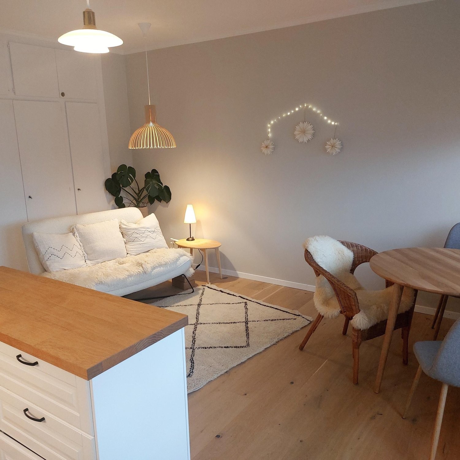 3 rooms furnished flat