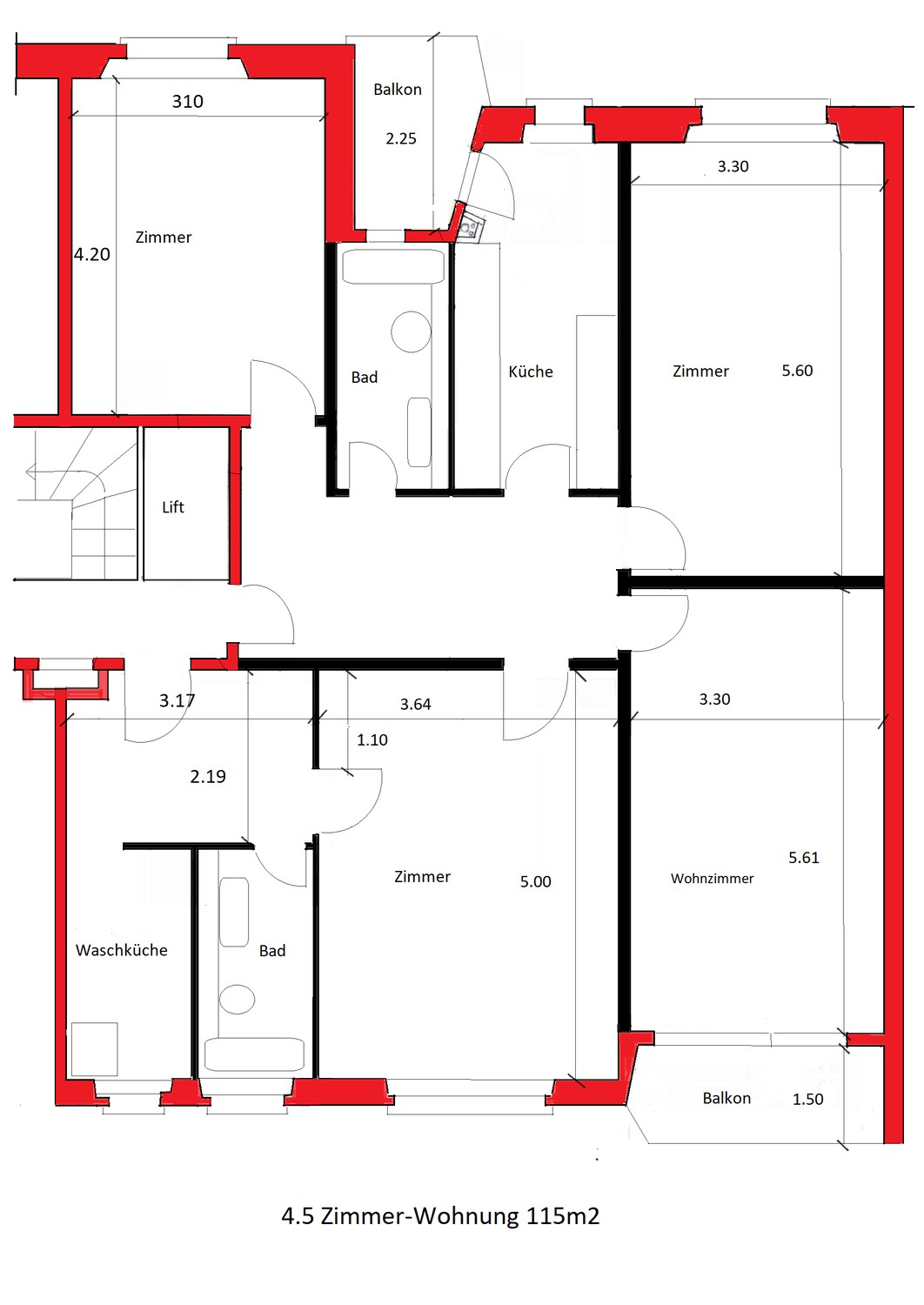 3 ½ rooms apartment
