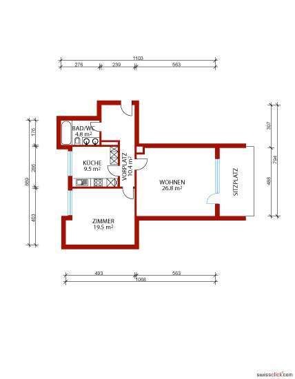2 ½ rooms apartment