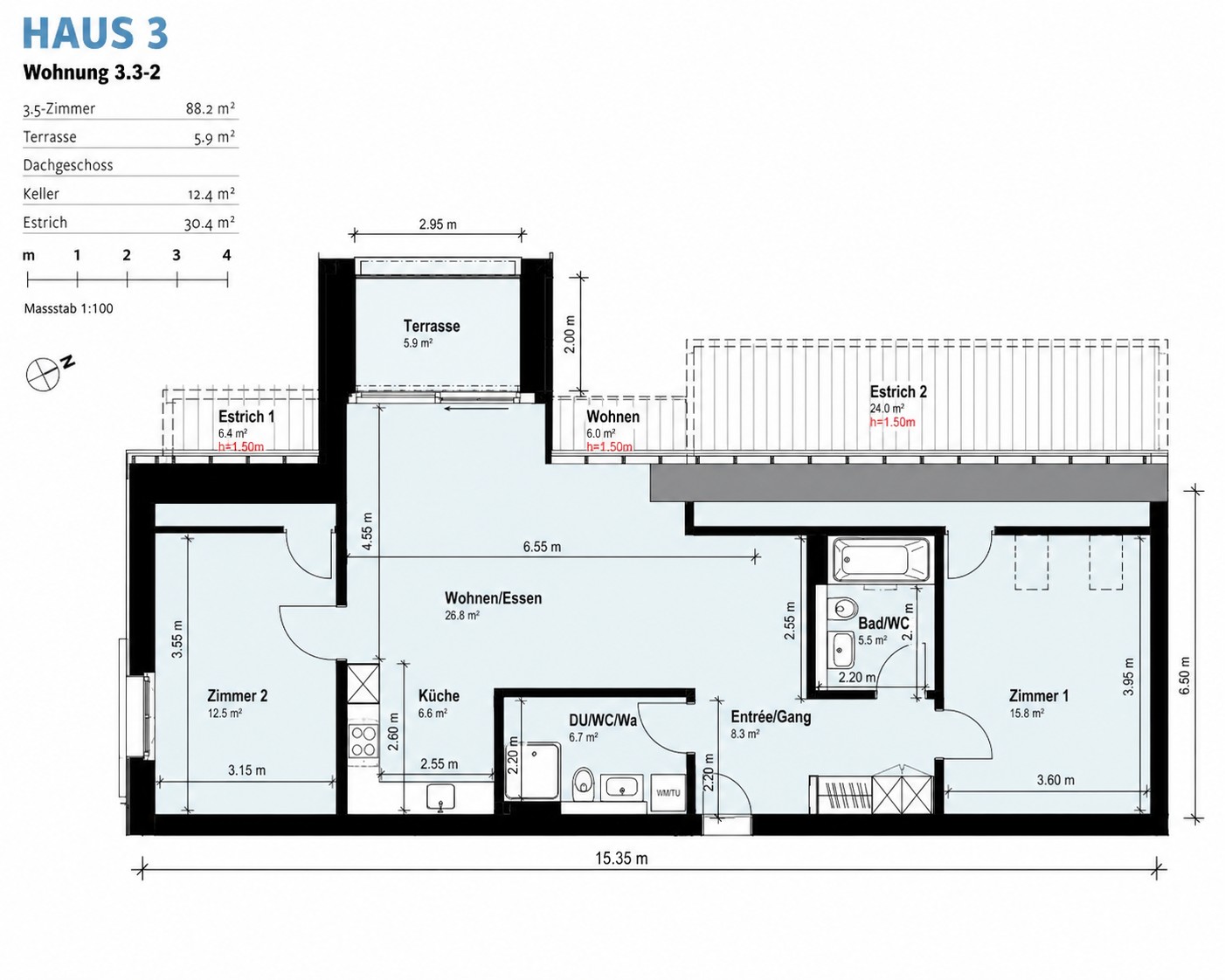 2 ½ rooms apartment