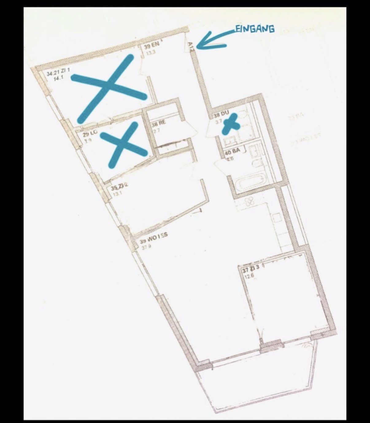 Chambre dans un appartement partagé