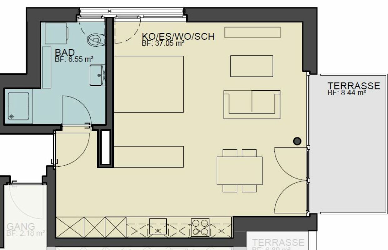 1 ½ pièces appartement