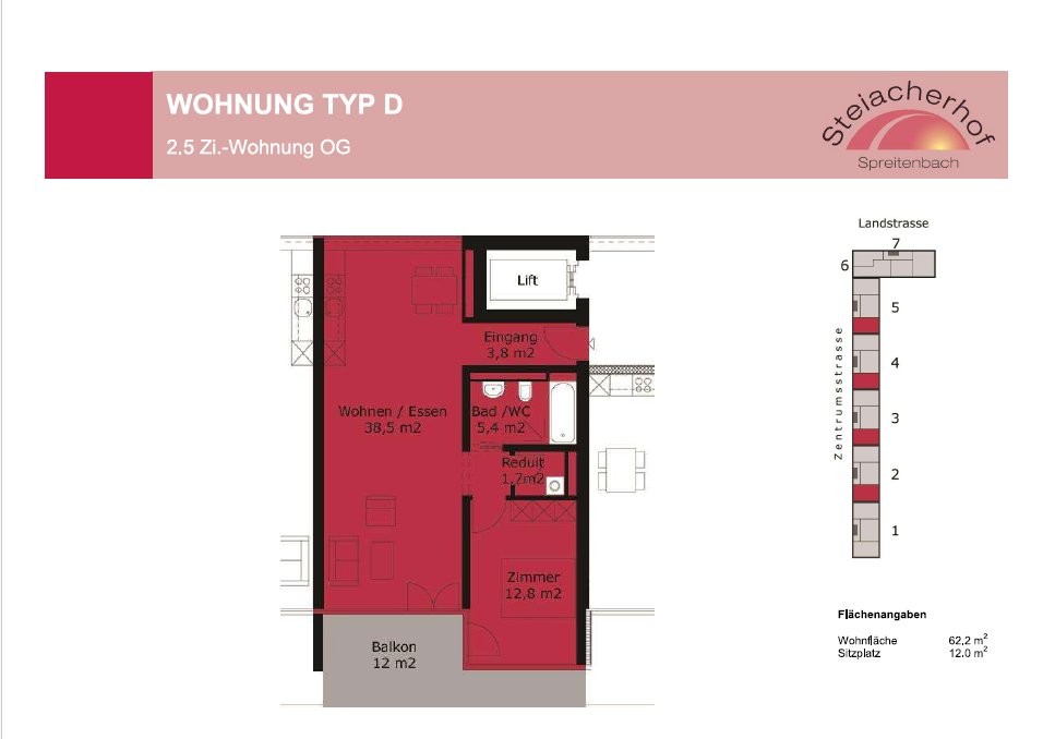 2 ½ rooms apartment
