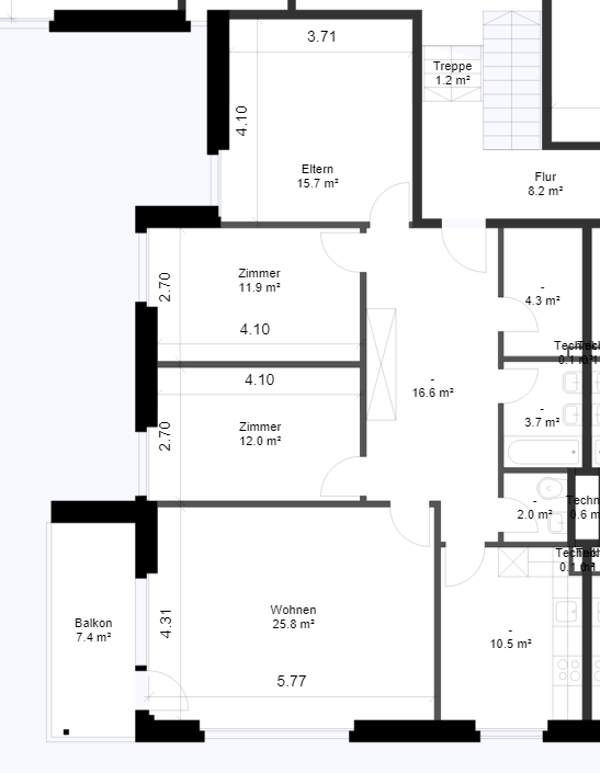 4 ½ rooms apartment