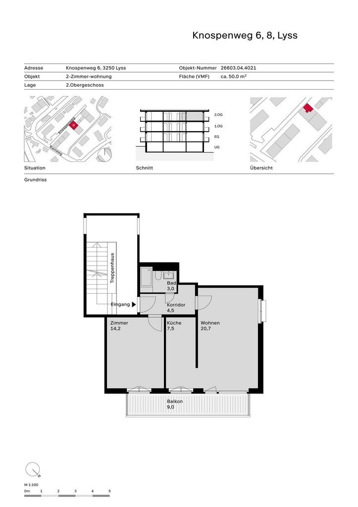 2 pièces appartement