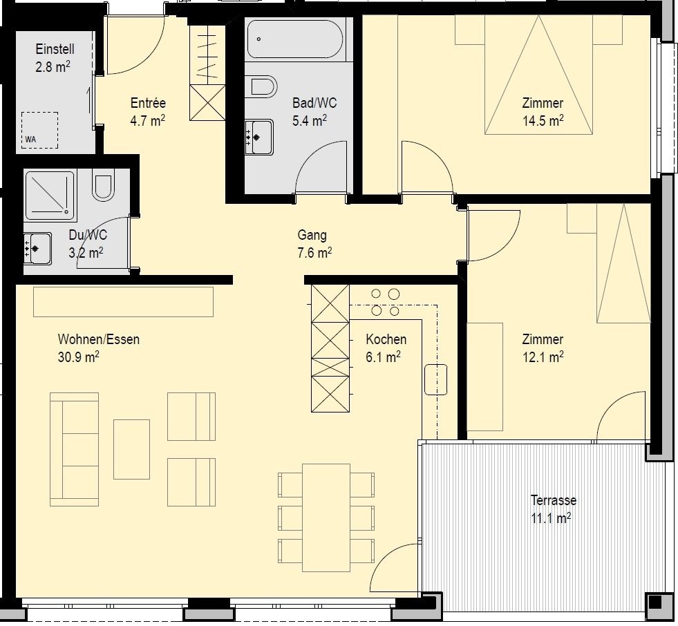 2 ½ rooms apartment