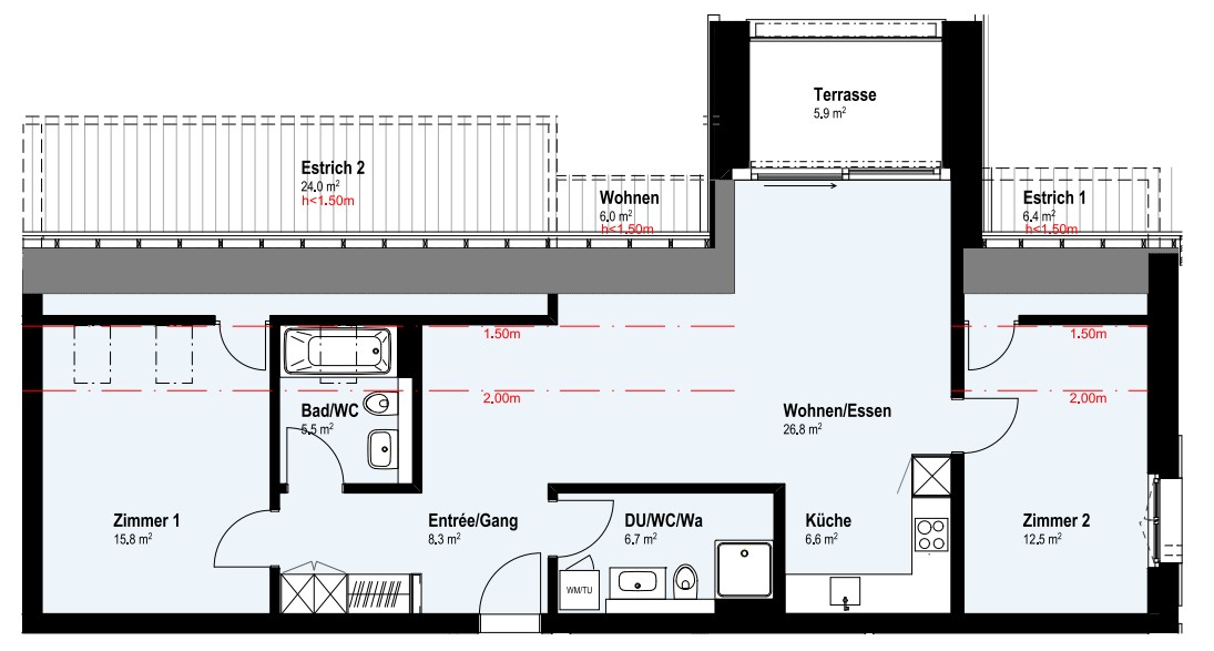 3 ½ rooms apartment