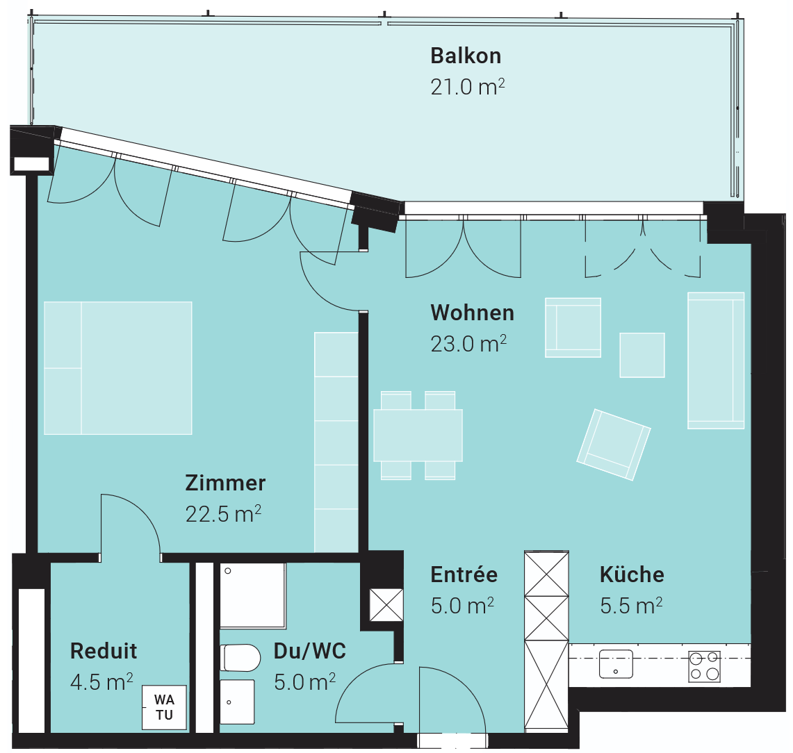 2 ½ rooms apartment, photo 3 of 3