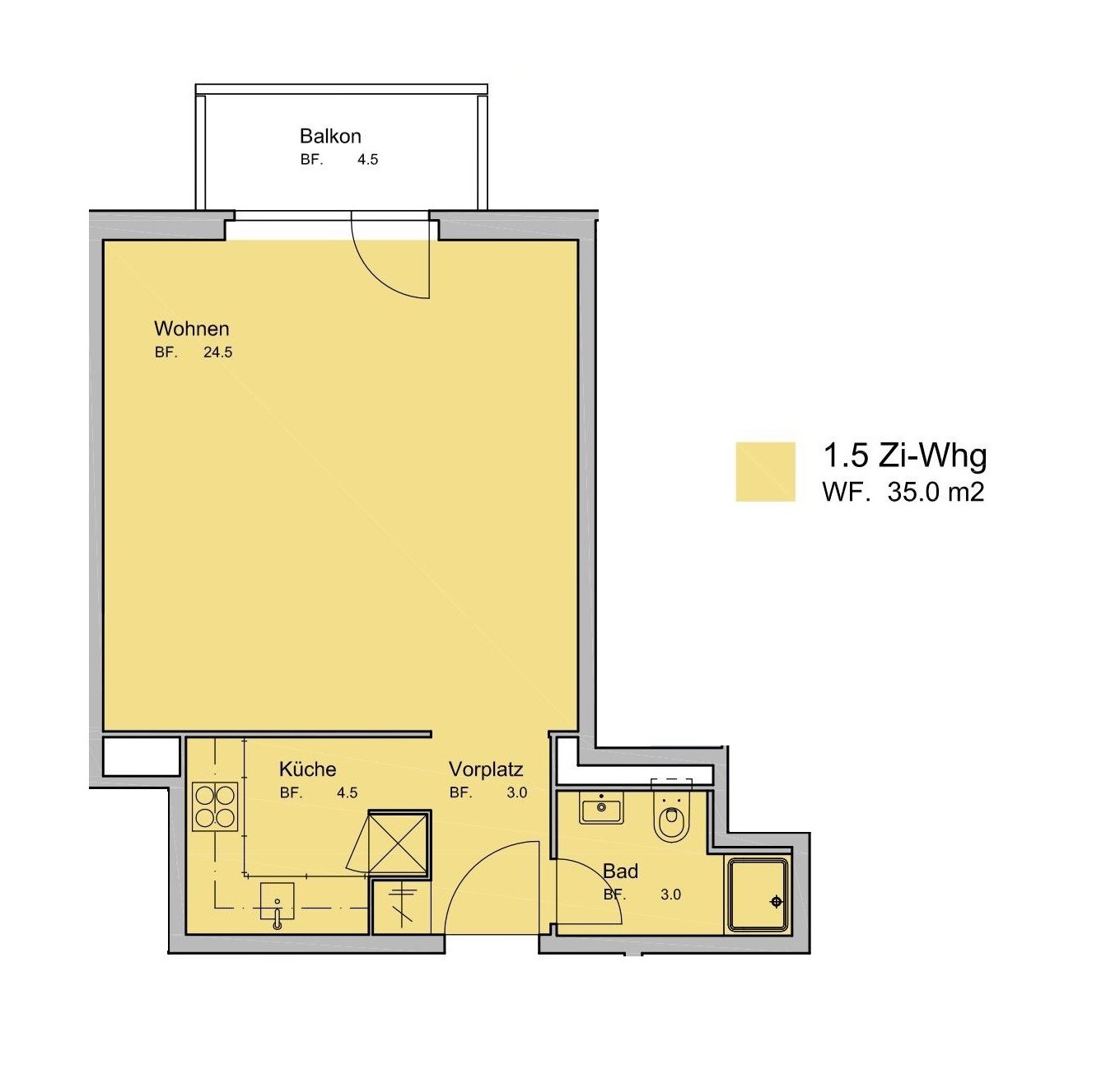 1 ½ rooms apartment, photo 6 of 6