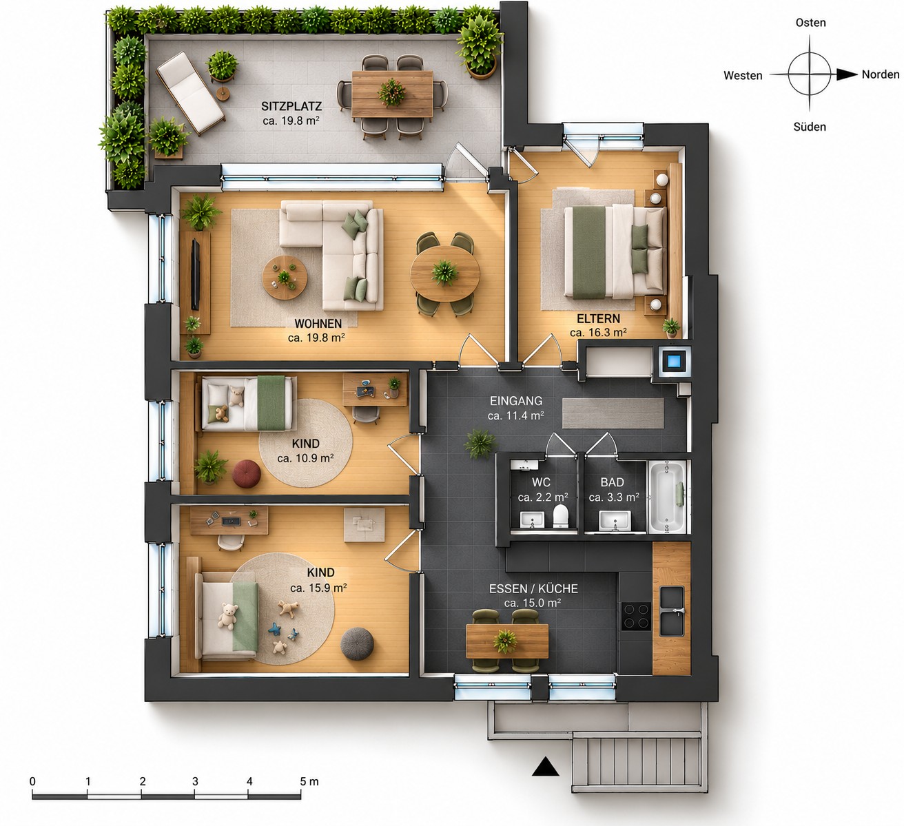 2 ½ rooms apartment