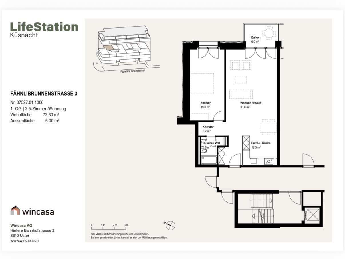 1 ½ Zimmer Wohnung