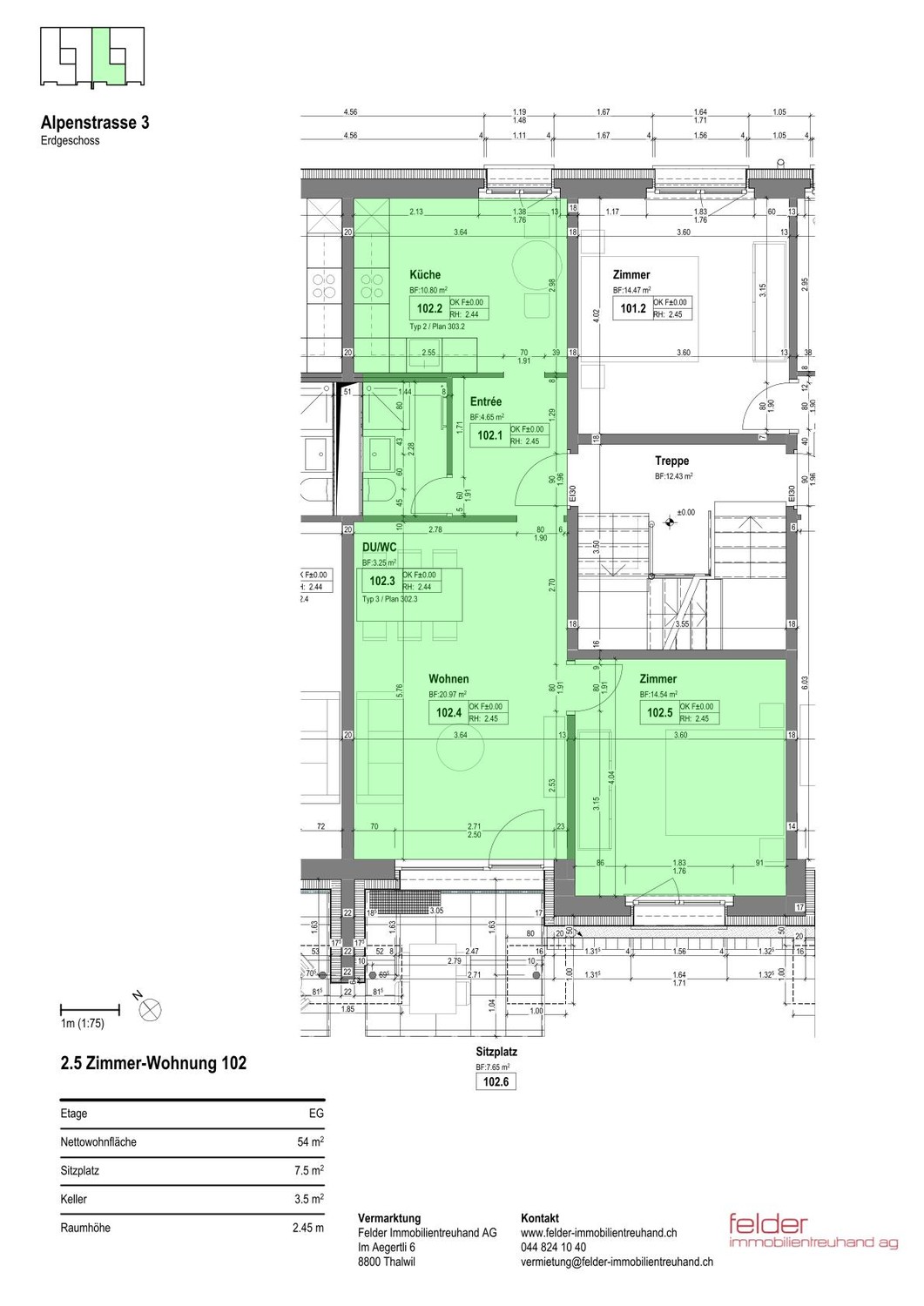2 ½ rooms apartment, photo 3 of 3