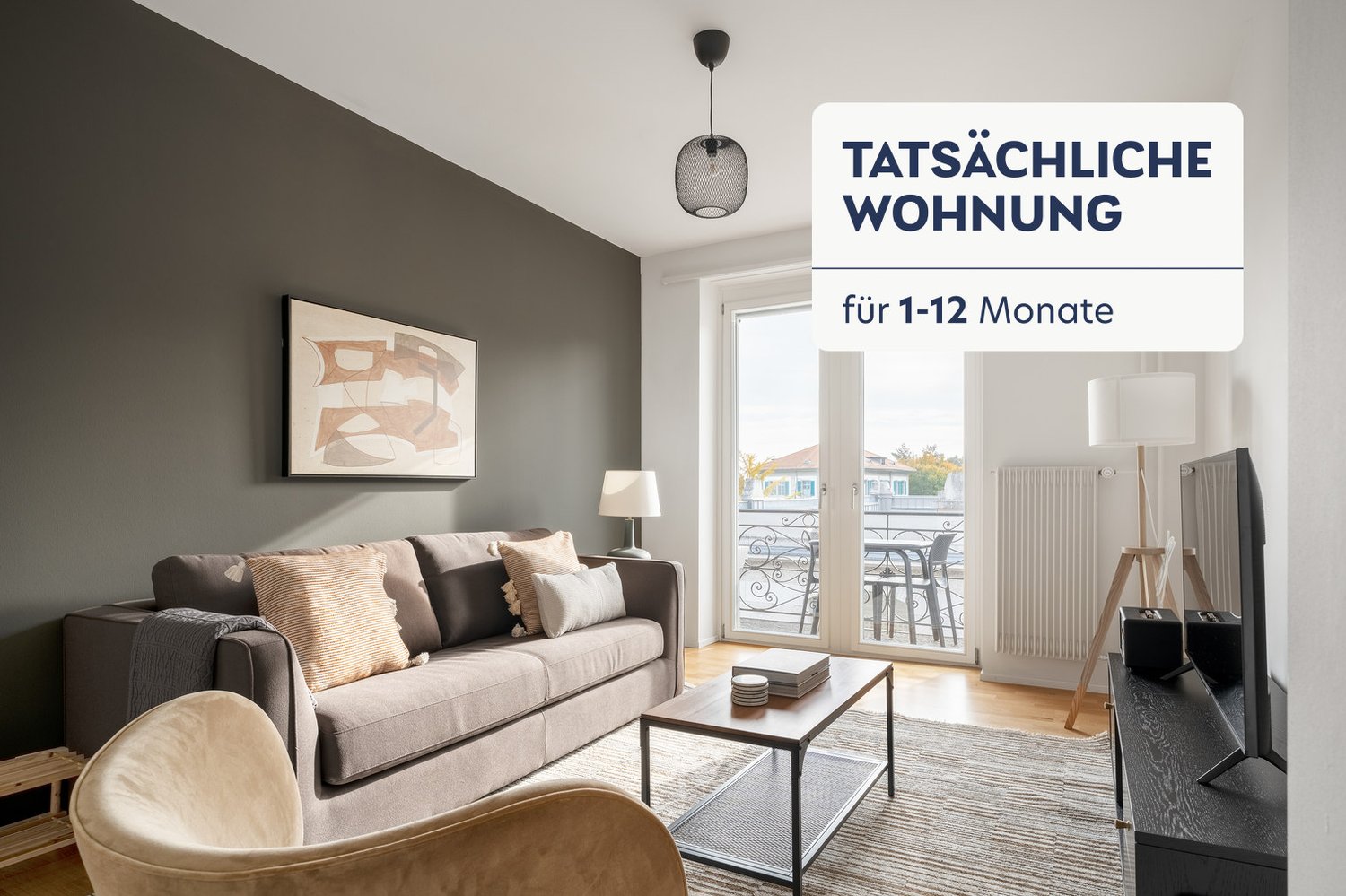 2 ½ rooms furnished flat