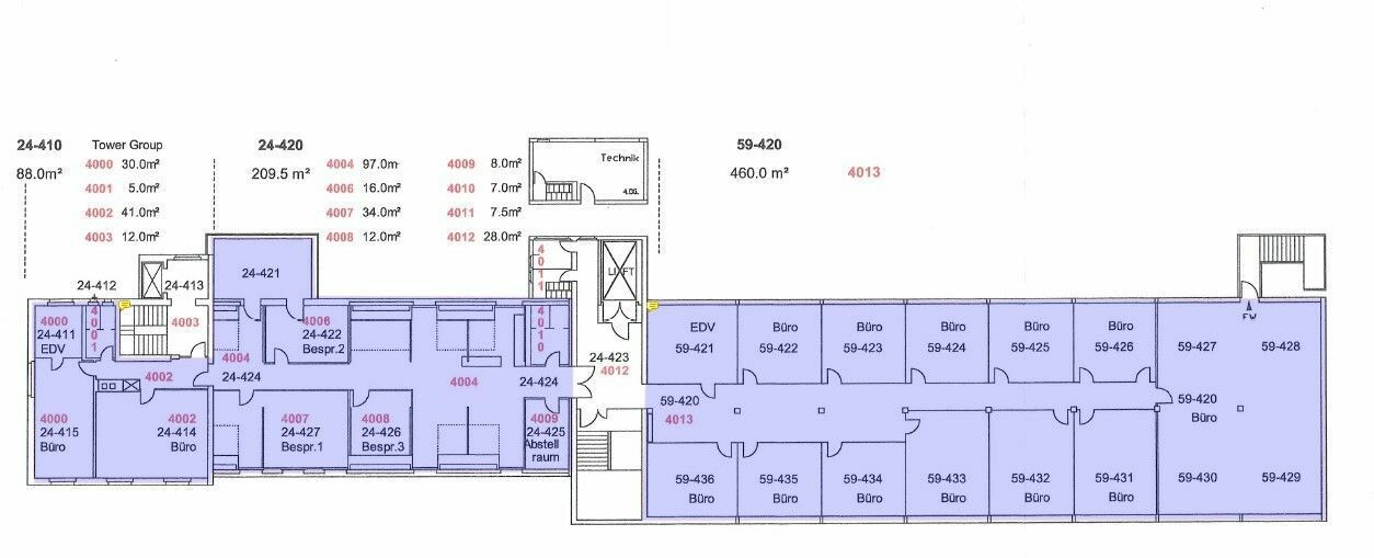 856m² Büro