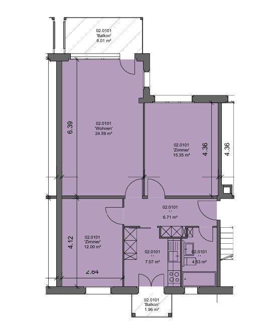 Appartement de 2 pièces