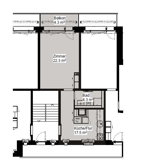 1 room apartment