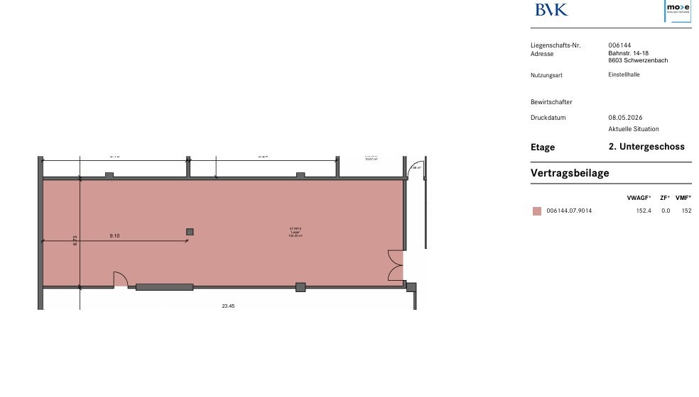 190m² storage room