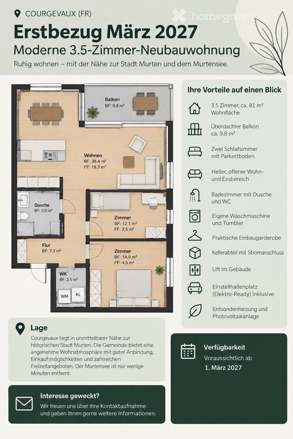 Appartement de 2 ½ pièces