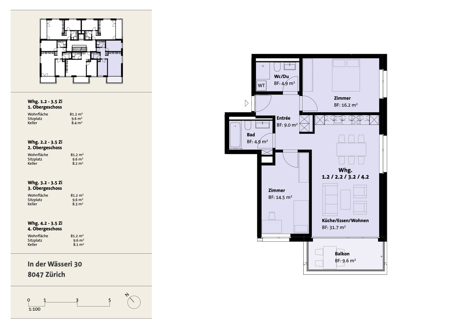 3 ½ rooms apartment