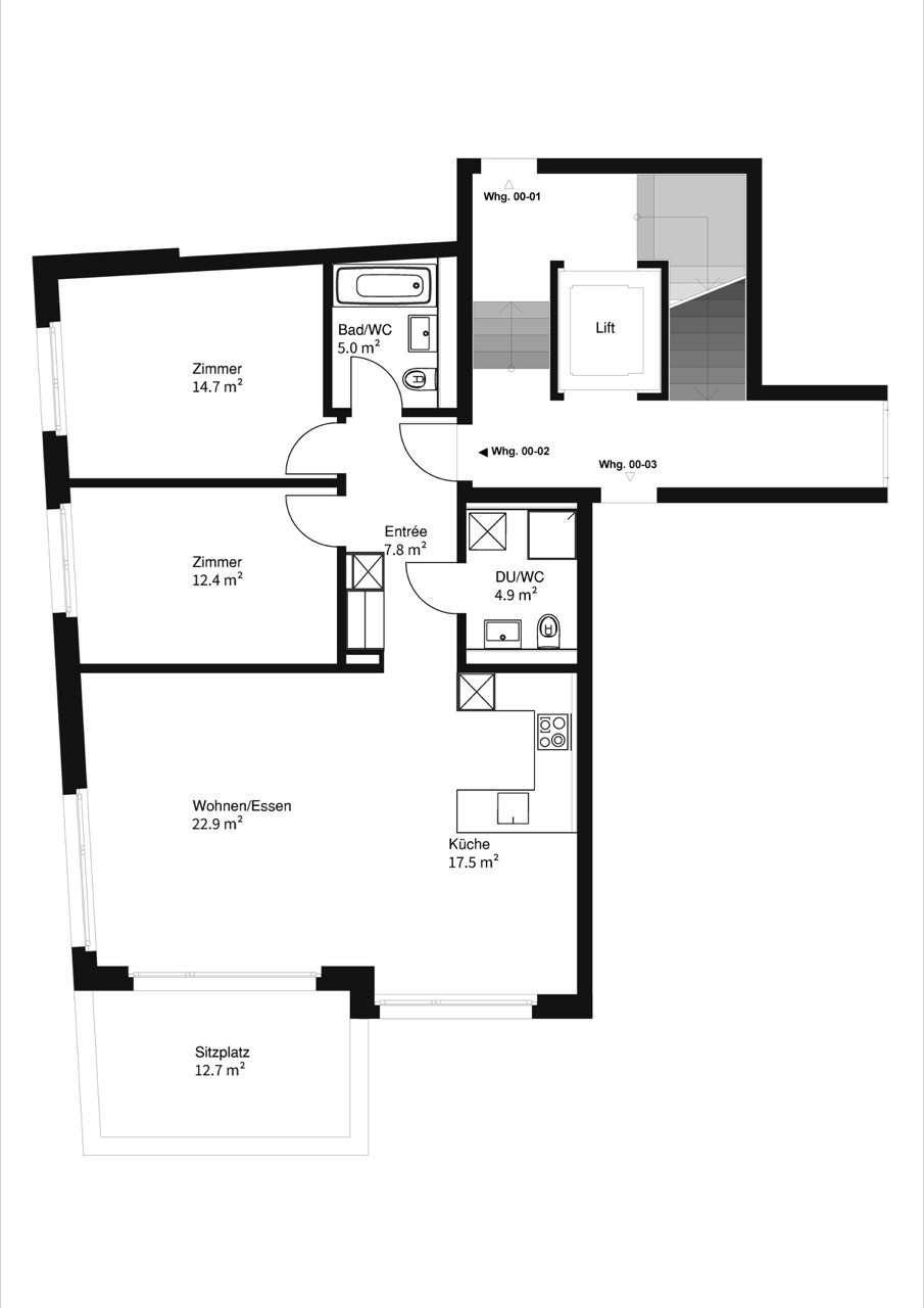 3 ½ rooms apartment
